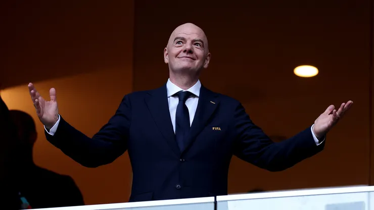 GUADALUPE, MEXICO - JUNE 29: FIFA President Gianni Infantino attends the FIFA World Cup 2026 Round of 32 match between Netherlands and Morocco at Monterrey Stadium on June 29, 2026 in Guadalupe, Mexico. (Photo by Carl Recine/Getty Images)