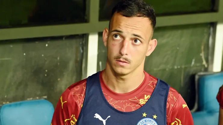Iago Borduchi, jogador do Bahia, durante partida contra o Ceara no estadio Fonte Nova pelo campeonato Copa Do Nordeste 2025. Foto: Walmir Cirne/AGIF