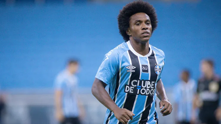 Willian jogador do Gremio durante partida contra o Sao Jose no estadio Arena do Gremio pelo campeonato Gaucho 2026.